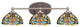 Capri 3-Light Bath Bar, Brushed Nickel/Kaleidoscope Art