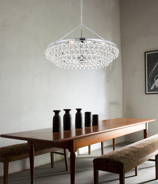 Calypso 6-Light Chandelier, Polished Chrome Finish