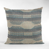 Plutus Blue Lake Stripe Luxury Throw Pillow, 16"x16"