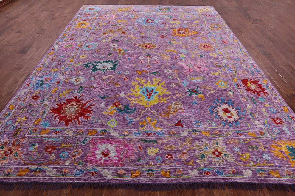 Turkish Oushak Hand Knotted Wool Rug 9' 4" X 12' 1" - Q14802