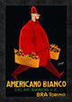 "Americano Bianco" Framed Canvas Giclee by Vintage Booze Labels, 17"x24"