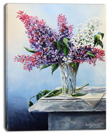 "Lilac Bouquet" Floral Digital Art Canvas Print
