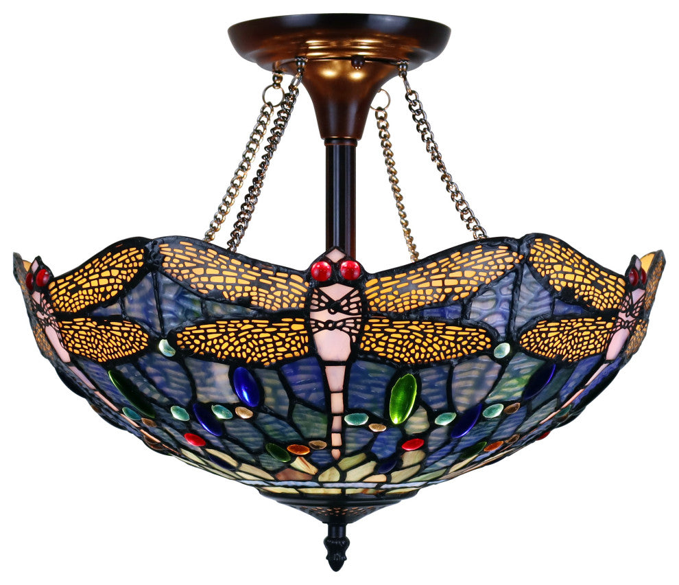 CHLOE Lighting CH3T524BD16-UF2 SUNNIVA Dragonfly 2 -Semi-Flush Ceiling Fixture