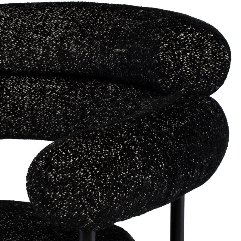Portia Salt & Pepper Fabric Dining Chair