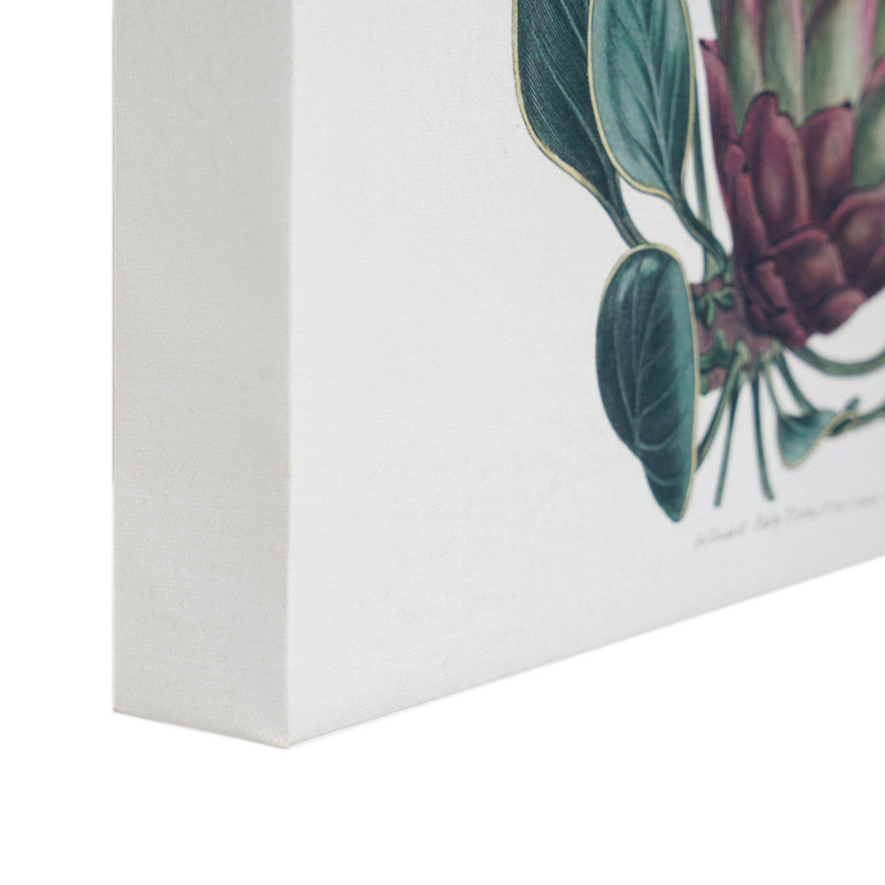 American Art Decor Dragon Leaf Flower Floral Canvas Wall Art Print - 12"x16"