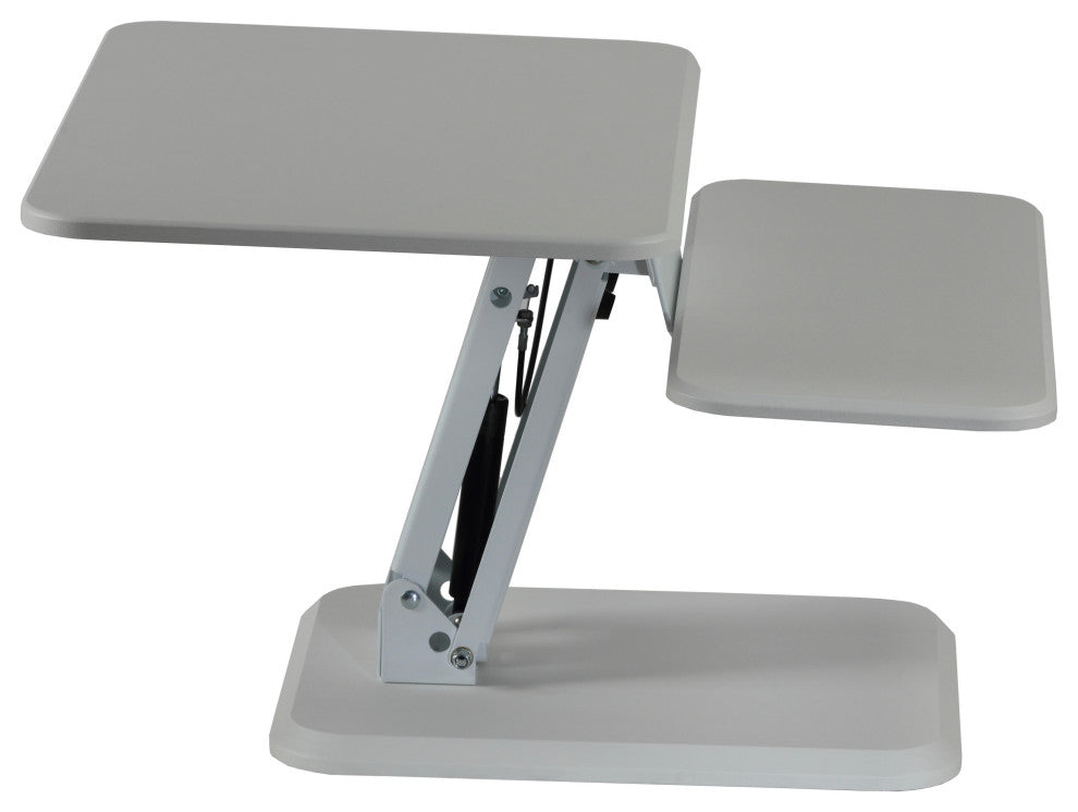 Cortesi Home Orbit Sit to Stand Adjustable Desktop Monitor Stand, White