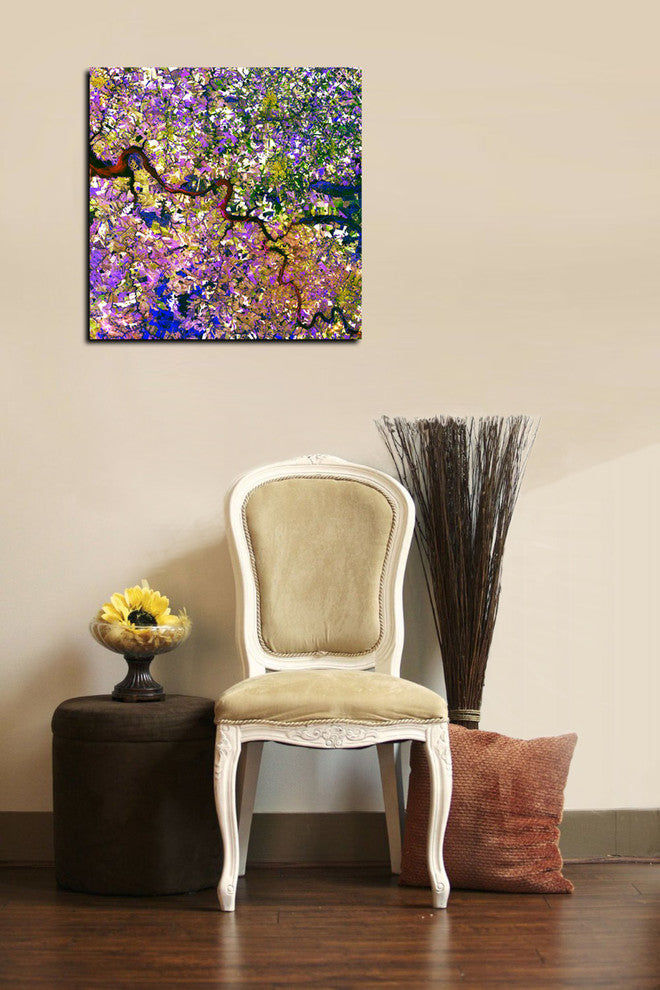Epic Graffiti "Earth As Art: Tessera Mosaic" Giclee Canvas Wall Art, 12"x12"