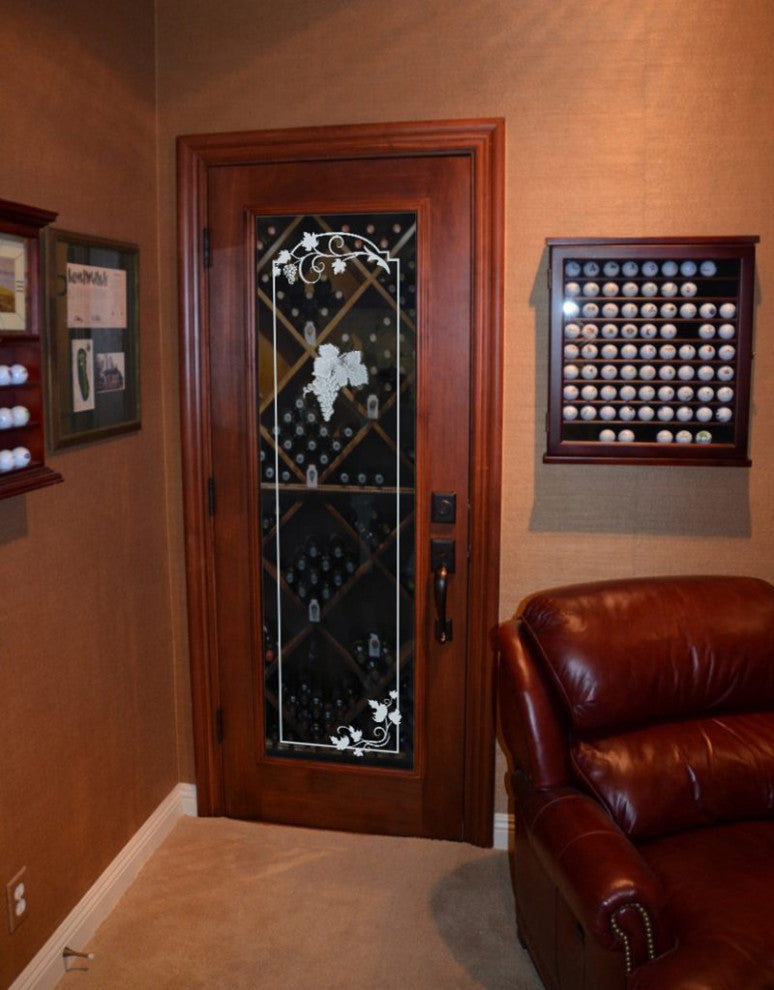 Wine Door - Grape Cluster Grape Ivy - Douglas Fir (stain grade) - 32" x 84"...