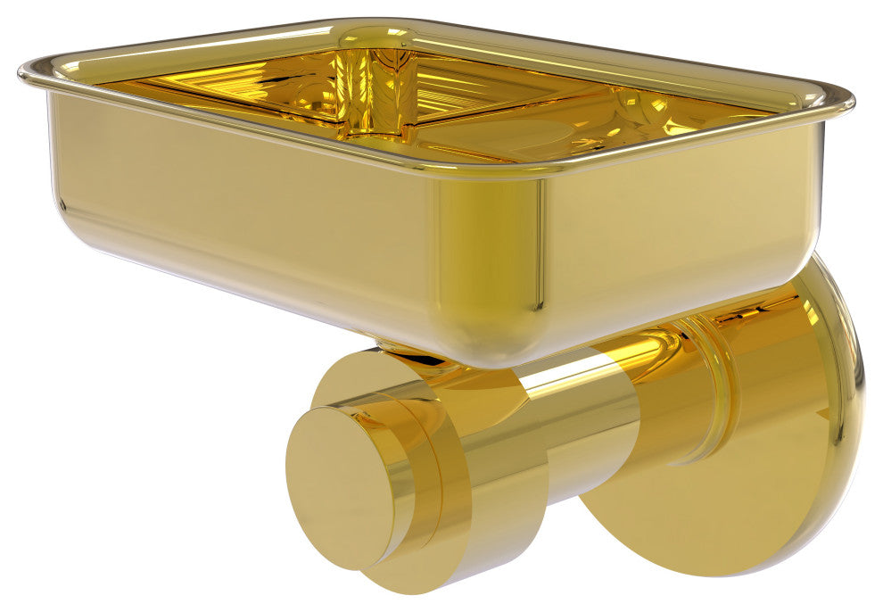 Mercury Wall Mounted Soap Dish, Polished Brass