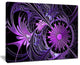 "Embossed Purple Floral Shapes" Floral Wall Art Canvas, 40"x30"