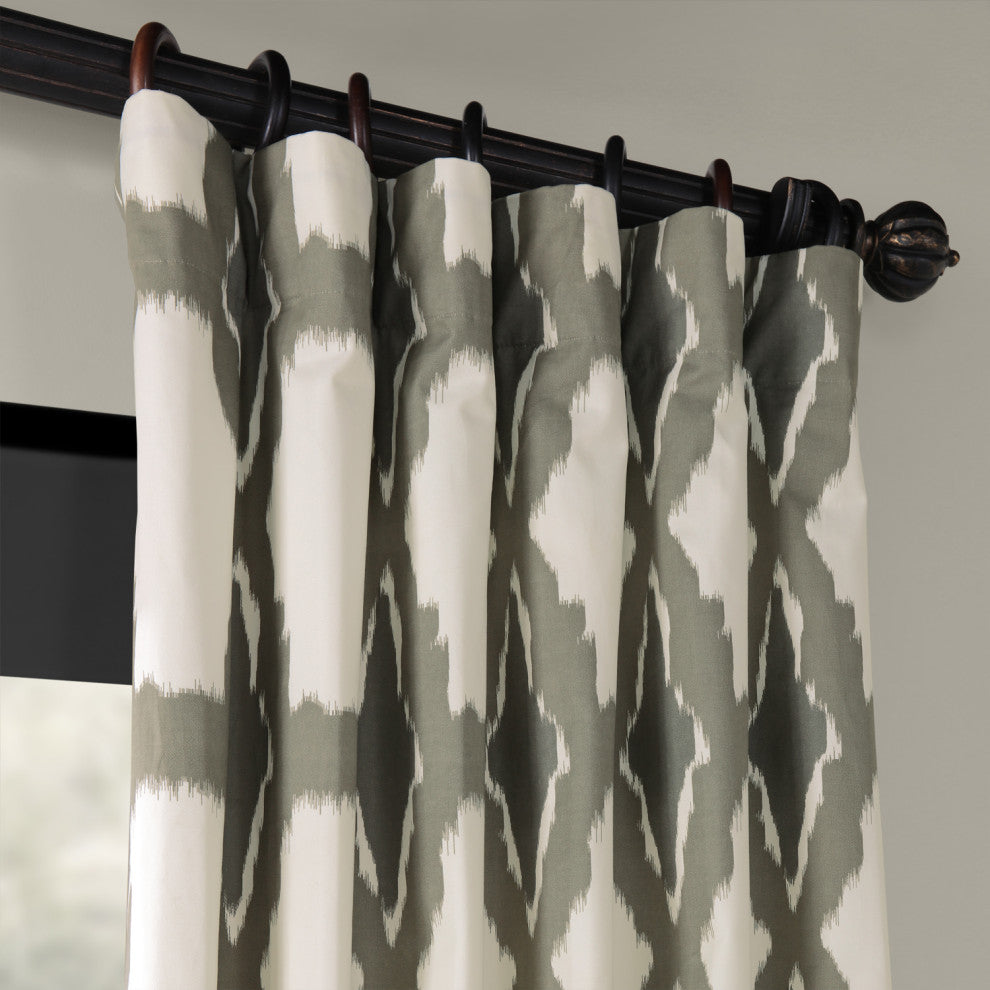 Sorong Printed Cotton Curtain Single Panel, 50"x84"