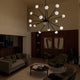 Armstrong 63" 16 Light Chandelier, Black