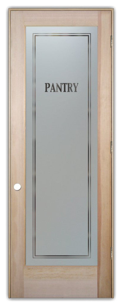 Pantry Door - Classic - Douglas Fir (stain grade) - 30" x 96" - Knob on Left...