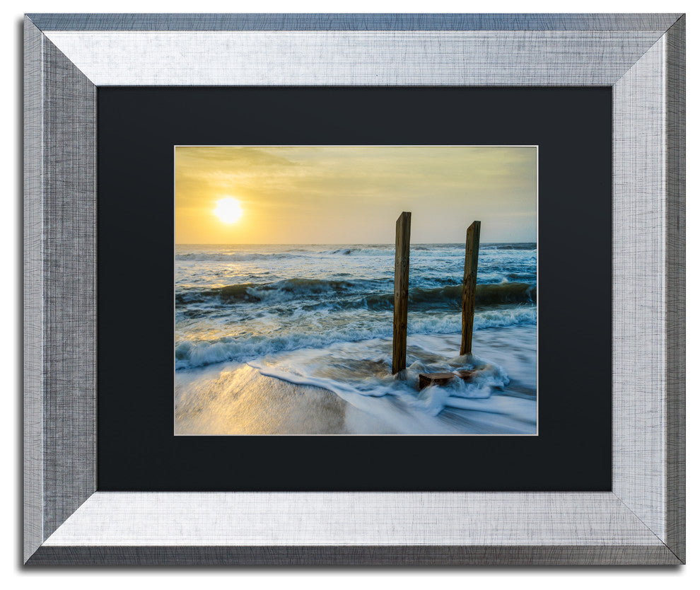 PIPA Fine Art 'Kissed by the Sea' Matted Framed Art, 14x11