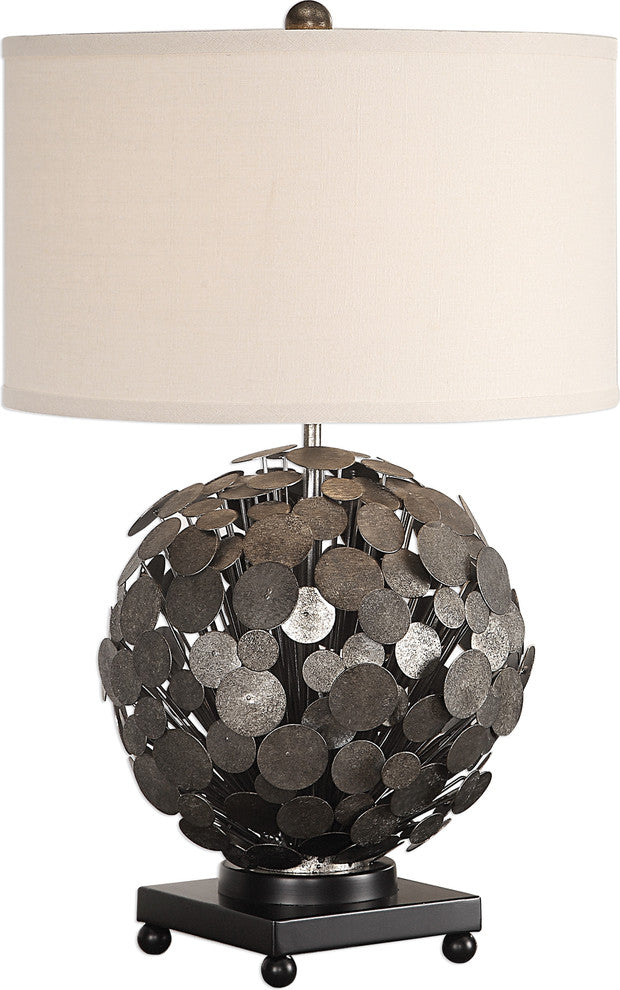 New Uttermost Callisto Steel Disk Table Lamp