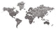 1-World Text Map Wall Mural, Black on White, Wallpaper, 3 panel, 107x57"