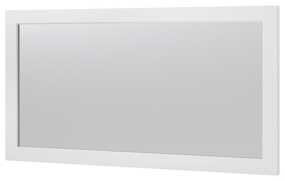 Rectangular MDF Framed Wall Mounted Bathroom Mirror, Whiteï¼›