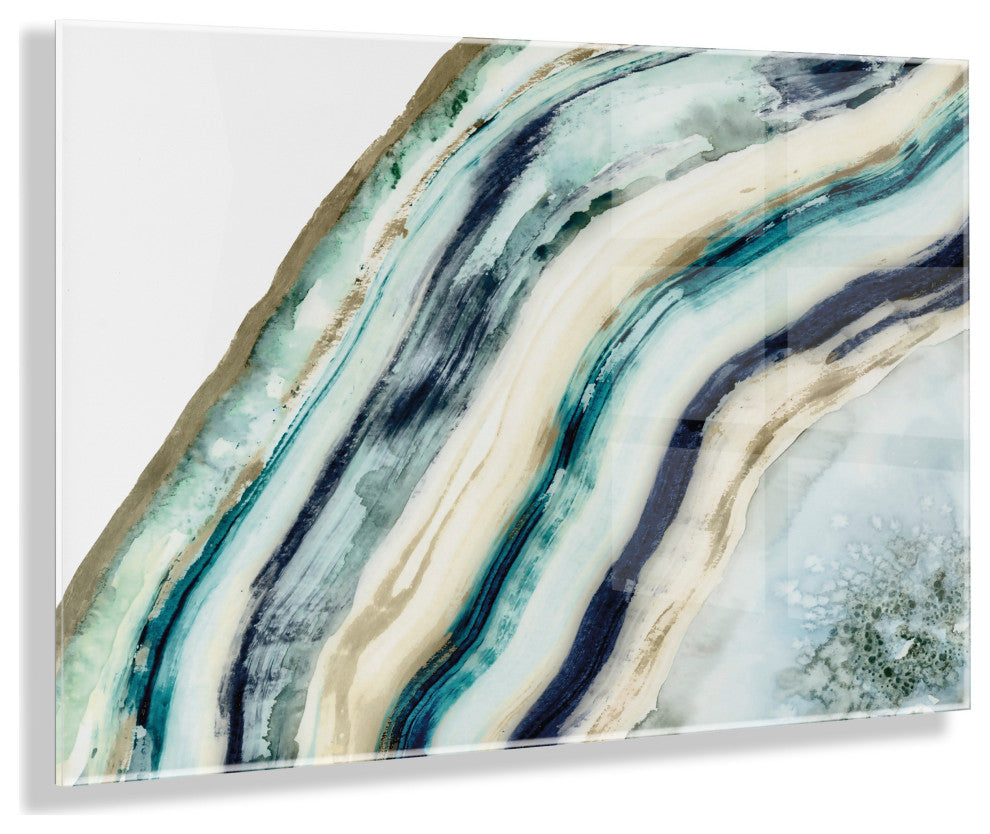 Teal Agate Floating Acrylic Art by Amy Lighthall, Assorted 23x31