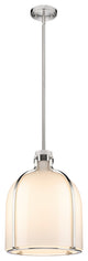 Zlite 818-12BN 1-Light Pendant, White Opal