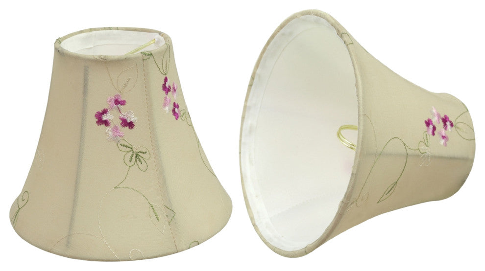 30055-2 Small Bell  Chandelier Clip On Lamp Shade Apricot 3"x6"x5"