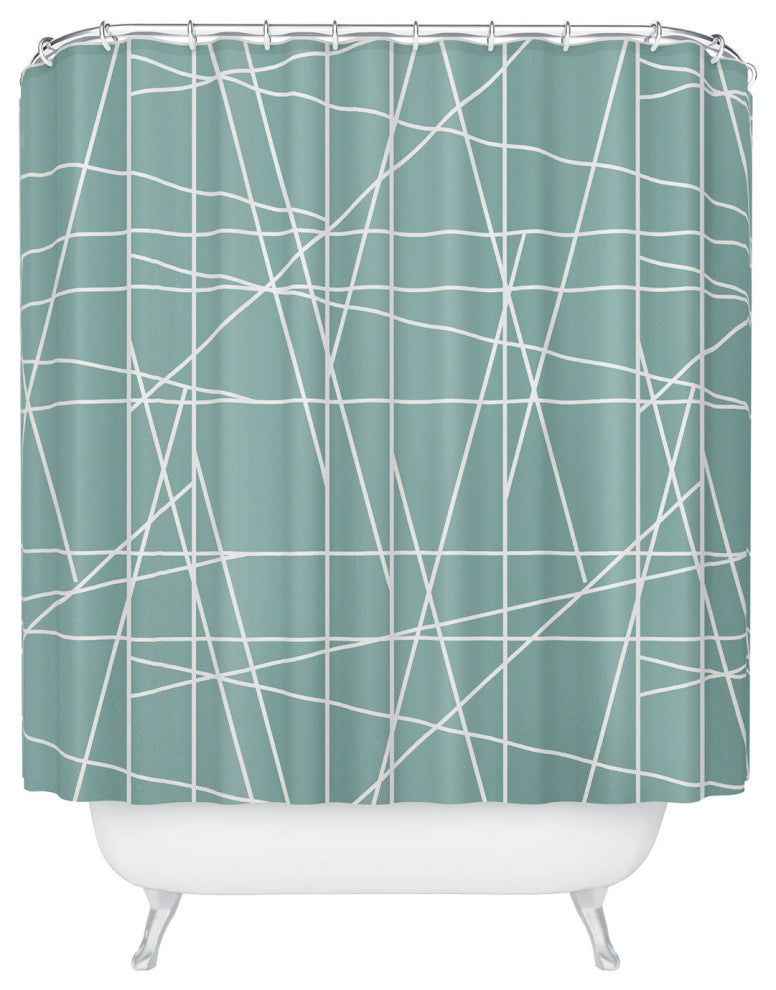 Gabriela Fuente Minimal Architecture Shower Curtain