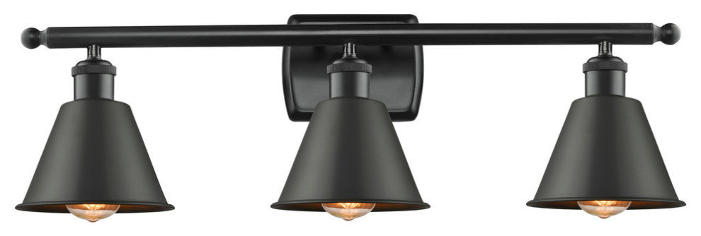 Innovations Smithfield 3-Light Bath Vanity Matte Black