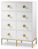 Sonder Living Formal Chest 8 Drawer | White Lacquer