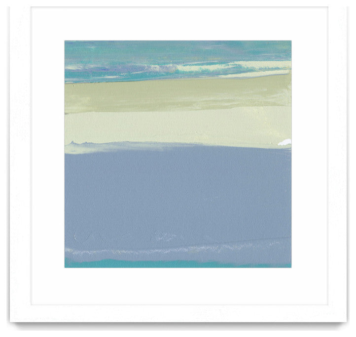 "Blue Coast I" Matted and Framed, 36" x 36"