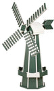 Poly Windmill, Green, White NY Jets Working Dutch Garden Weather Vane, 41"