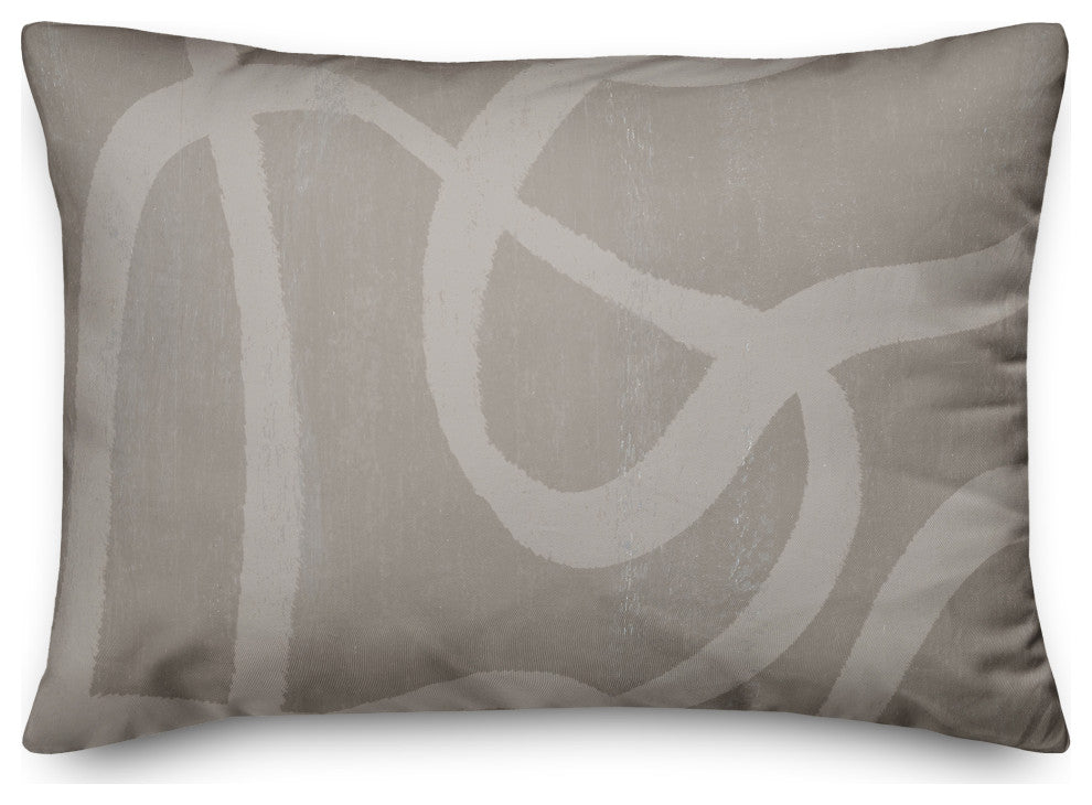 Modern Beige Lines I 14"x20" Spun Poly Pillow