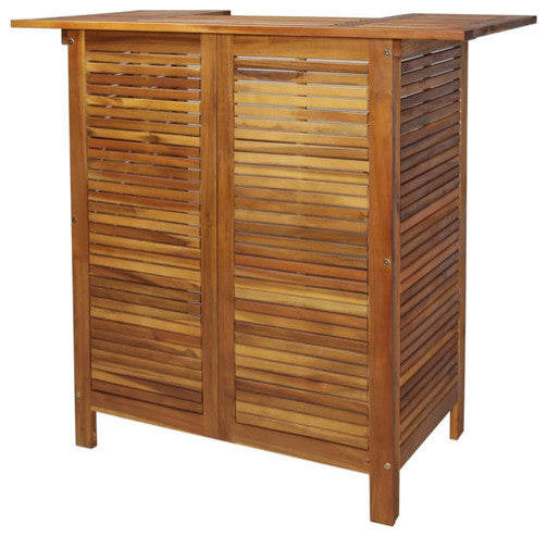 vidaXL Patio Bar Set 5 Piece Dining Table Set Bar Table Solid Wood Acacia