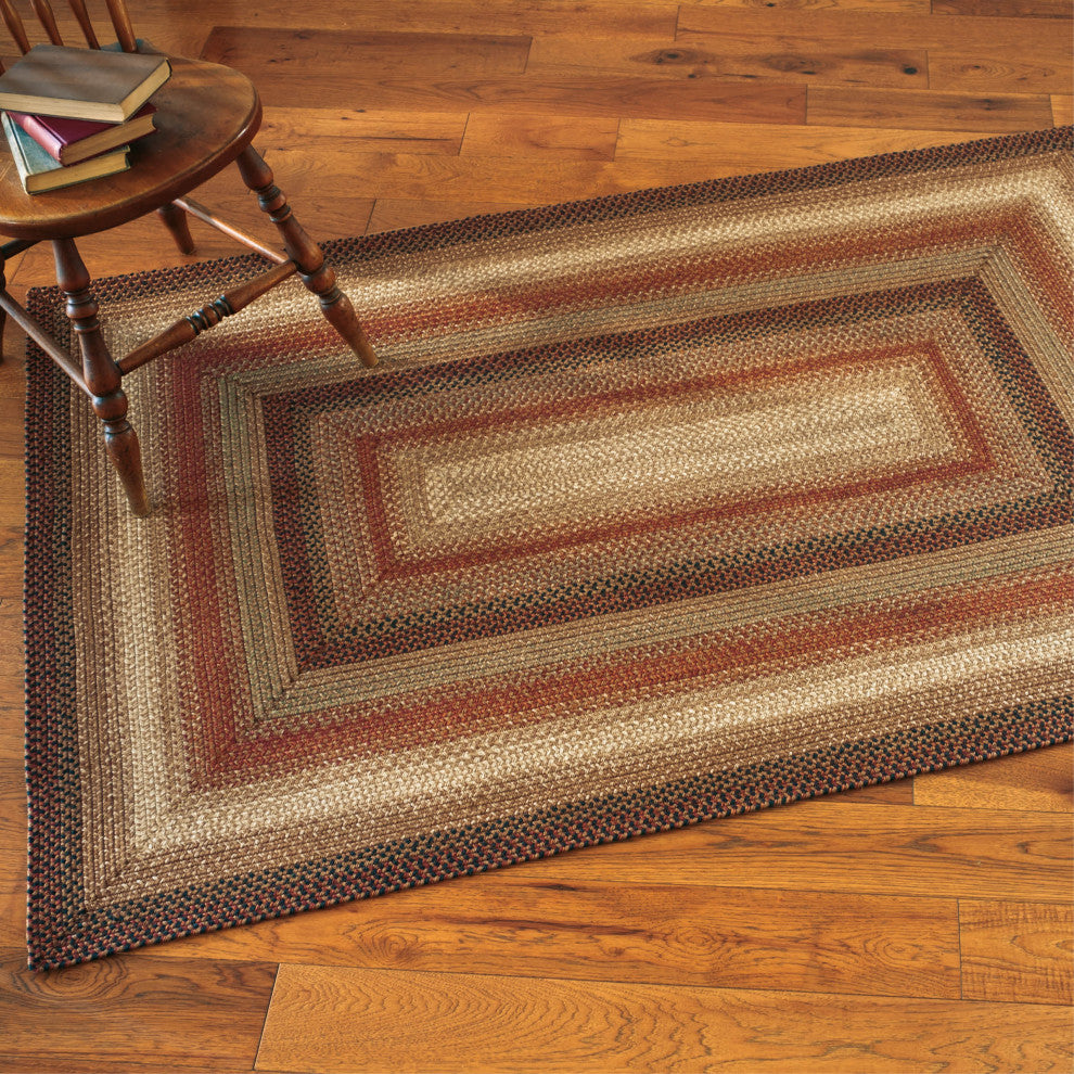 Homespice Decor 6 x 9' Oval Gingerbread Jute Braided Rug