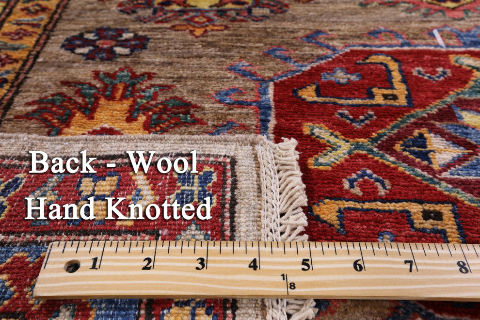 Handmade Super Kazak Wool Rug 4' 0" X 5' 7" Q7701