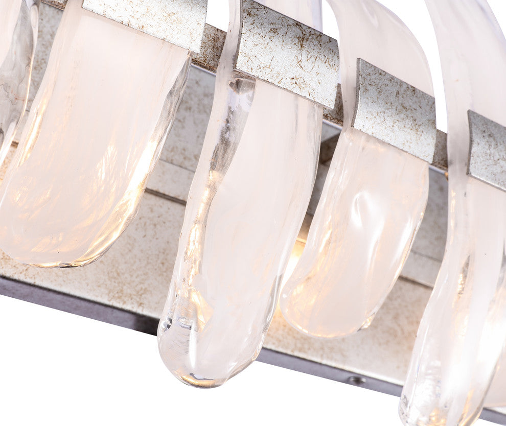 Vinchenzo 4-Light Aged Silver Bath Light, LED