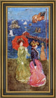 Maurice Prendergast Figures under the Flag Framed Premium Canvas Print, 15"x30"