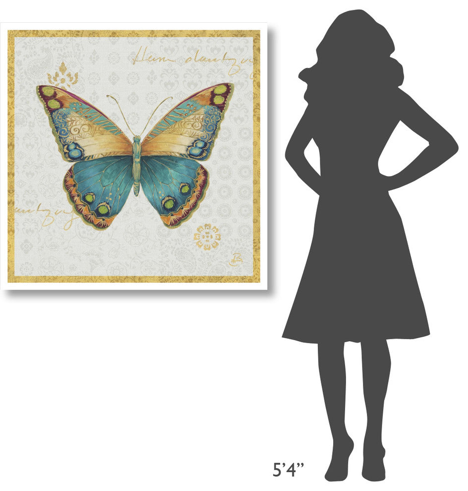 "Bohemian Wings Butterfly VIA" Digital Paper Print by Daphne Brissonnet, 38"x38"