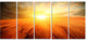 Sand Landscape with Sun, Large Landscape Canvas Art Print, 60"x28", 5 Panels