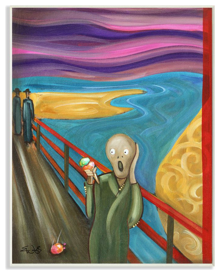 Stupell Industries Ice Scream Modern Parody Painting, 10 x 15