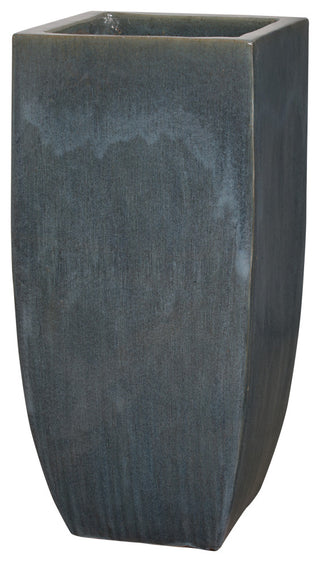 Square Tall Planter, Storm Gray 17.5x42.5