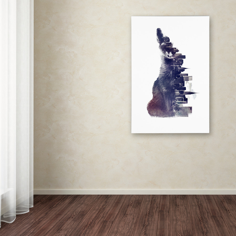 Robert Farkas ''Fox From The City'' Canvas Art, 32x22