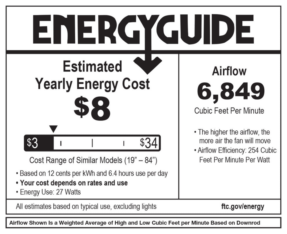 Hinkley Lighting 900982F-LDD Indy Maxx 82" 6 Blade Smart LED - Matte Black