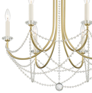 Delilah 6-Light Aged Brass Chandelier