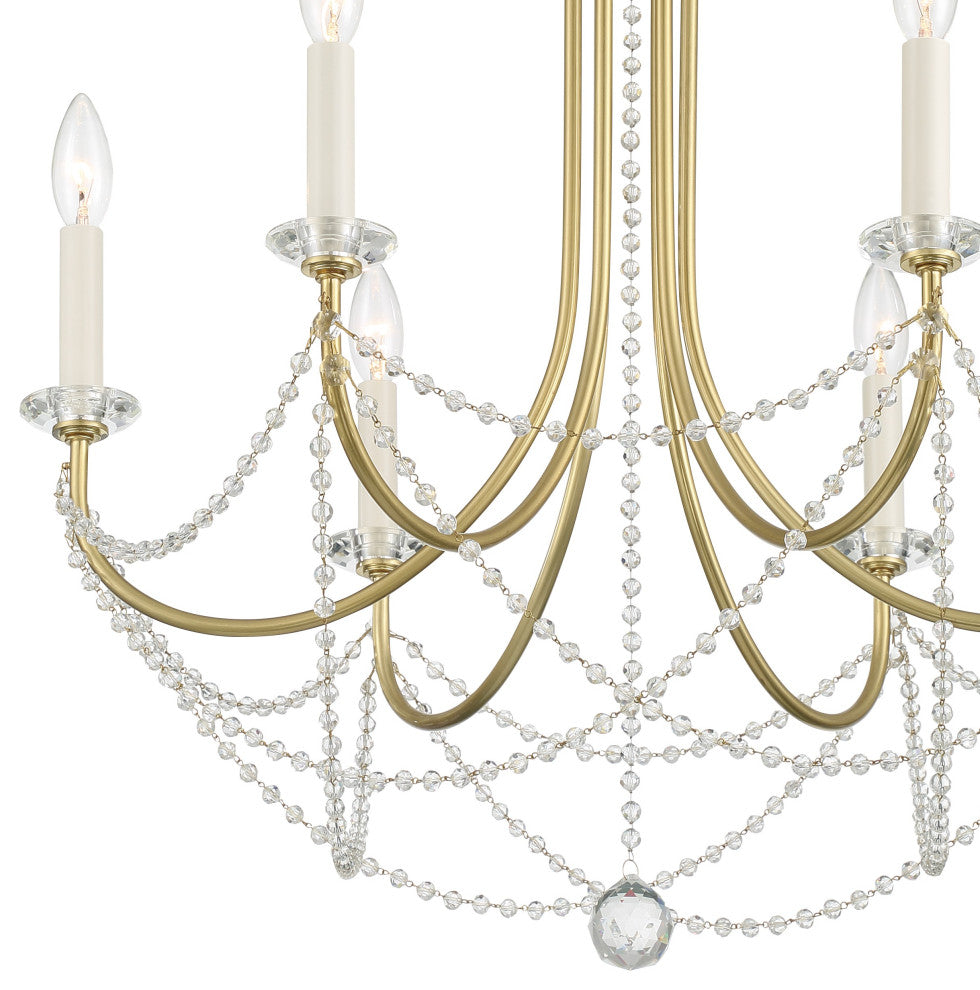 Delilah 6-Light Aged Brass Chandelier
