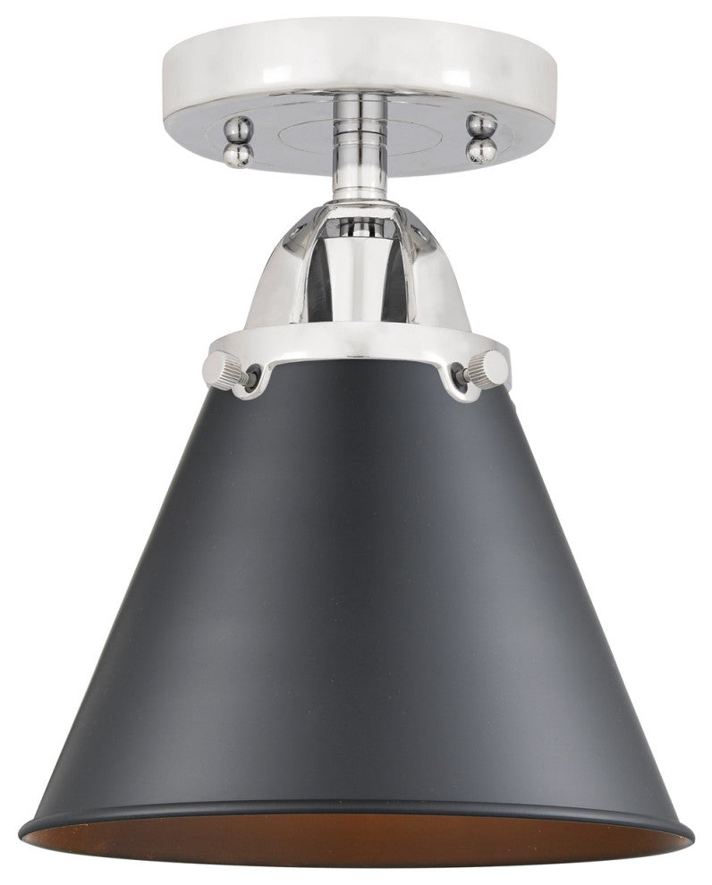 Innovations 288-1C-PC-M13-BK-LED 1 Light Semi-Flush Mount, Polished Chrome