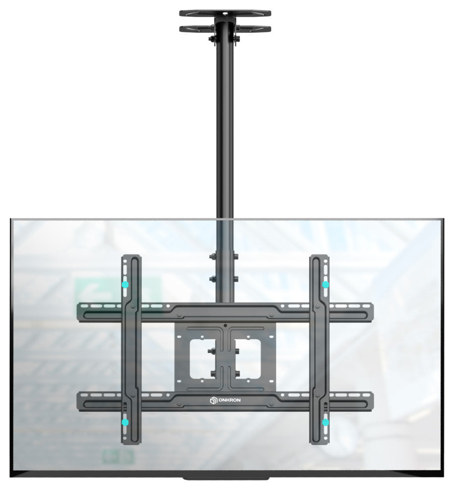 ONKRON Ceiling TV Mount Hanging TV Bracket for 32'' - 70'' up to 150 lbs, Black