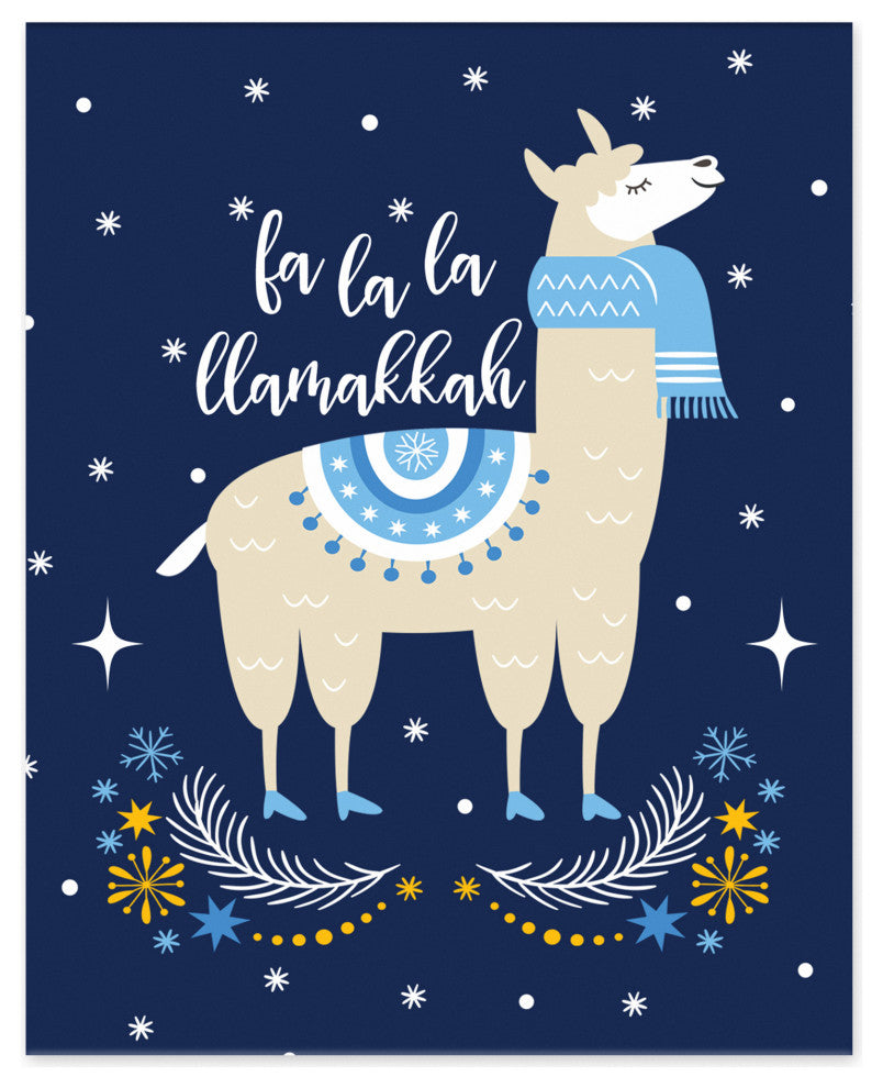 La La Llamakkah 8"x10" Easelback Canvas