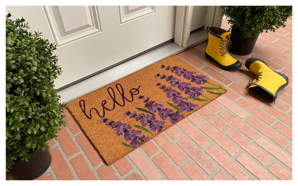 Calloway Mills Lavender Hello Doormat