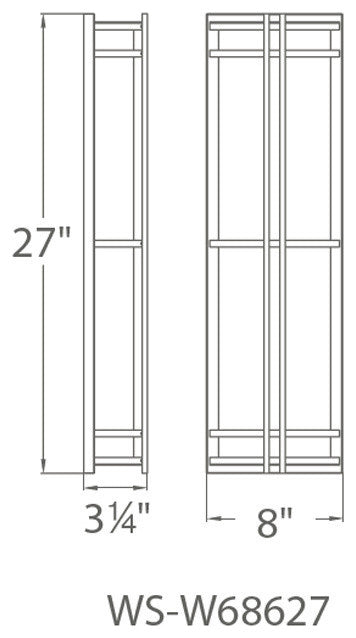 Modern Forms Skyscraper 27" LED Outdoor Wall Light, Bronze