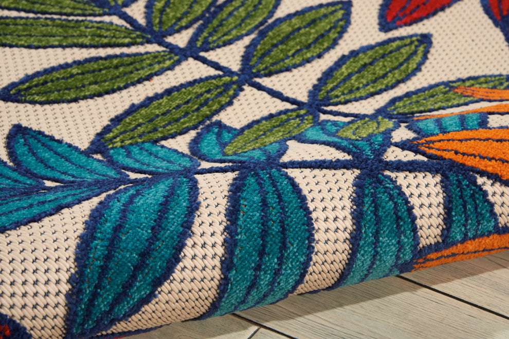 Nourison Aloha 9' x 12' Multicolor Tropical Area Rug