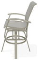 Belle Isle Sling Bar Height Outdoor Swivel Armchair, Harbor/Storm